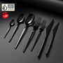 Jumbo 5100 Quartz Titanyum Siyah 12 Kişilik 84 Parça Çatal Kaşık Bıçak Takımı