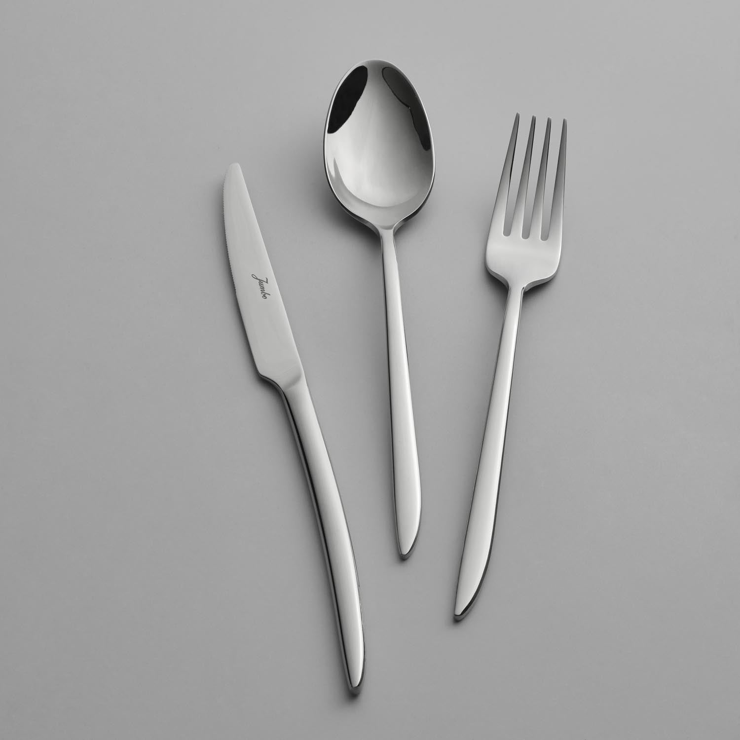 Jumbo 2600 84 Parça 12 Kişilik Çelik Çatal Kaşık Bıçak Takımı