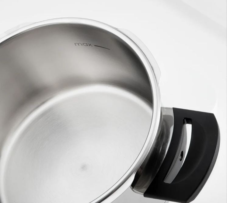 Jumbo Procook 6 Litre Siyah Açık Gri Paslanmaz Çelik Düdüklü Tencere