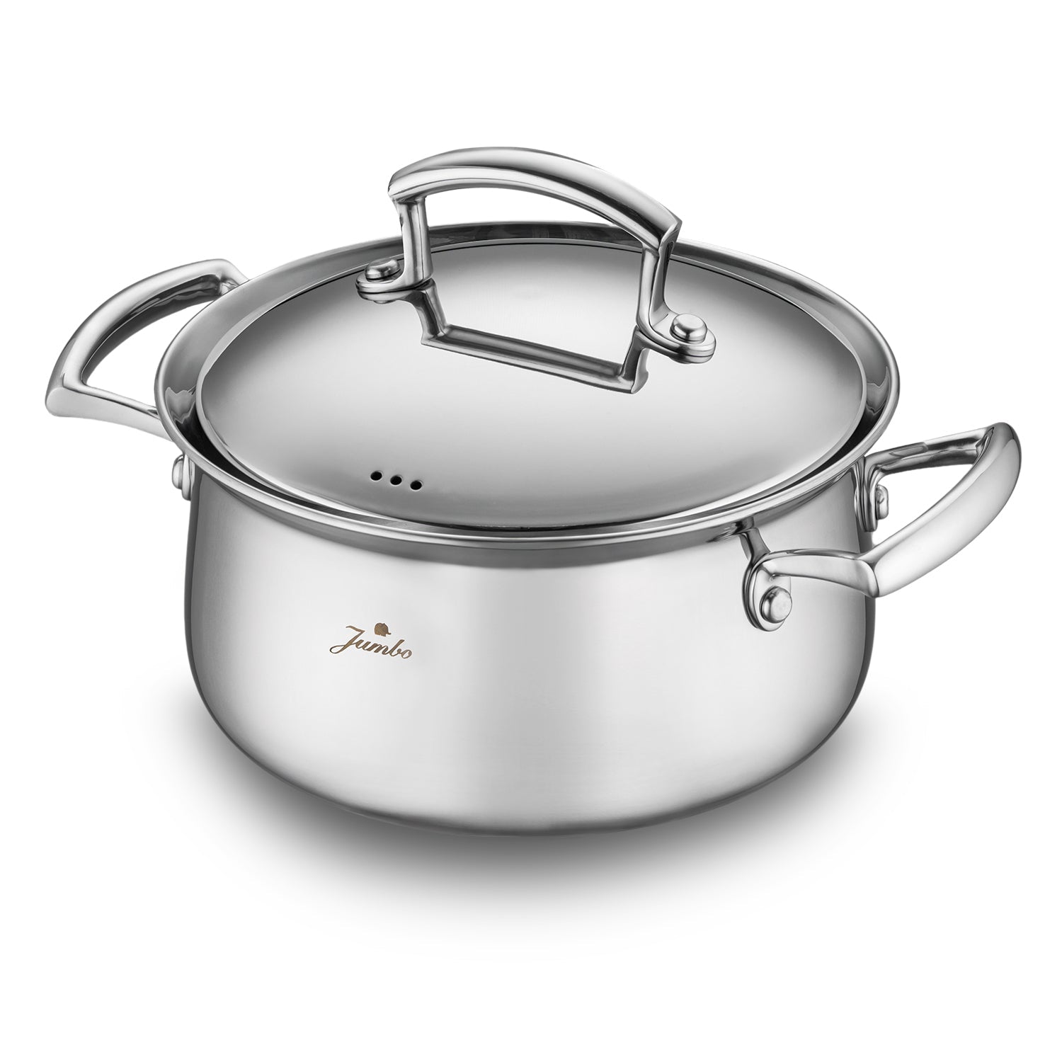 Jumbo Flame 5PLY 8 Parça İndüksiyon Tabanlı Çelik Tencere Seti