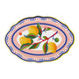 Baci Milano Dolce Vita Limon Desenli Oval Servis Tabağı 30x21 Cm