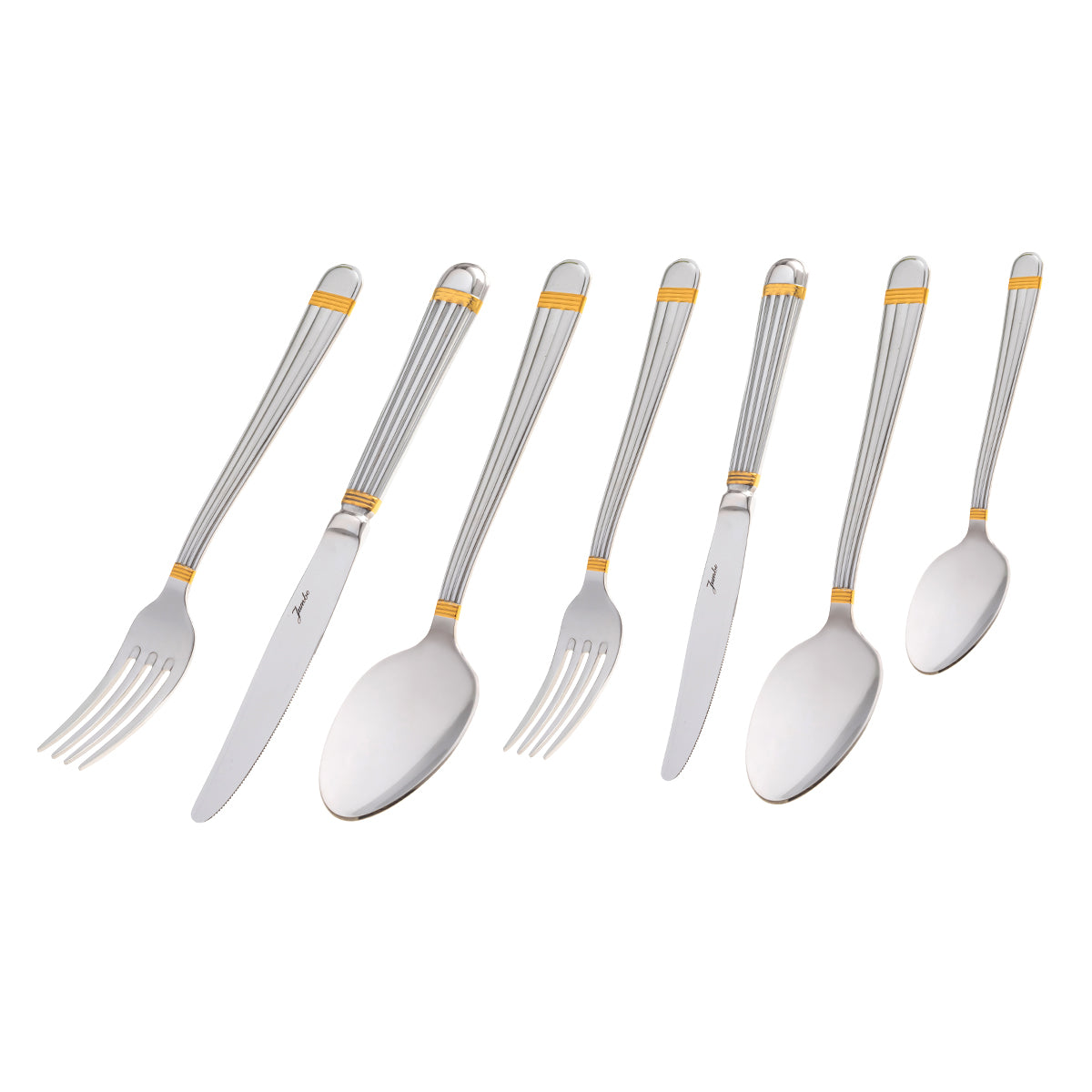 Jumbo 4200 Altın 12 Kişilik 84 Parça Çatal Kaşık Bıçak Takımı