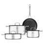 Jumbo New Weston 3 PLY İndüksiyon Tabanlı 7 Parça Çelik Tencere Seti
